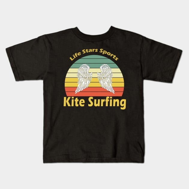 Kite Surfing Kids T-Shirt by My Artsam